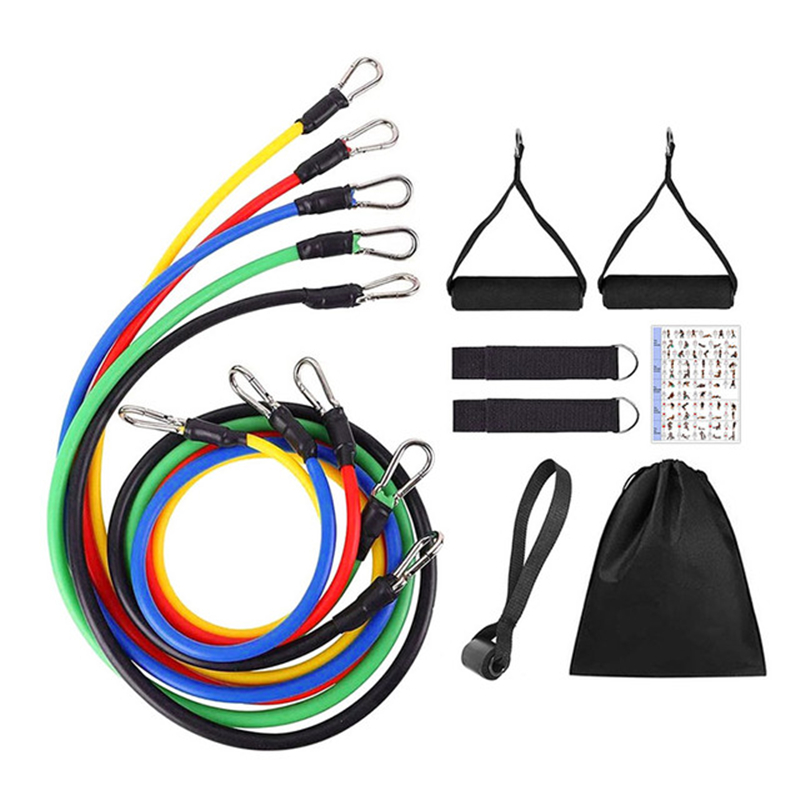 Pull Up Assist Band - 弾性抵抗バンドのセット,ポータブルフィットネス機器,アンクルストラップ,エキスパンダー,11個セット