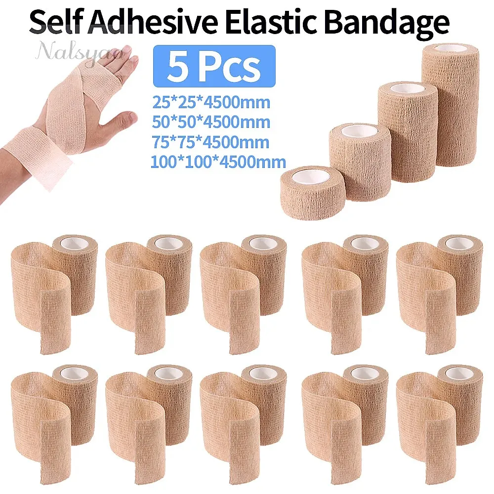 5個入り 2.5/5/7.5/10cm 自己粘着性弾性包帯  - Wrist Wrap Support のレビューと価格