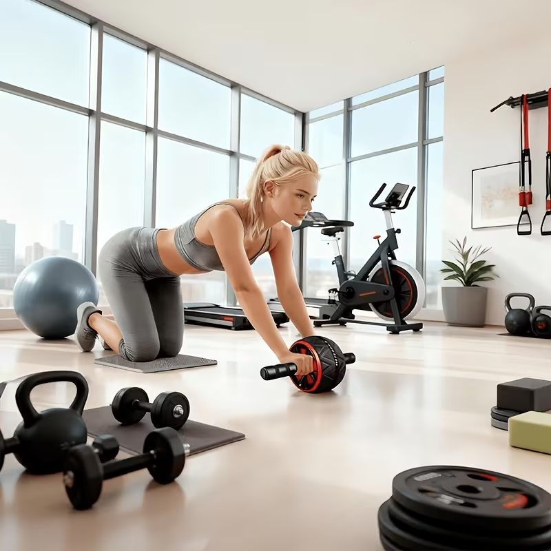 アブローラーホイールと膝マット、腹部と体幹の筋力トレーニング - Ab Mat Crunch のレビューと価格
