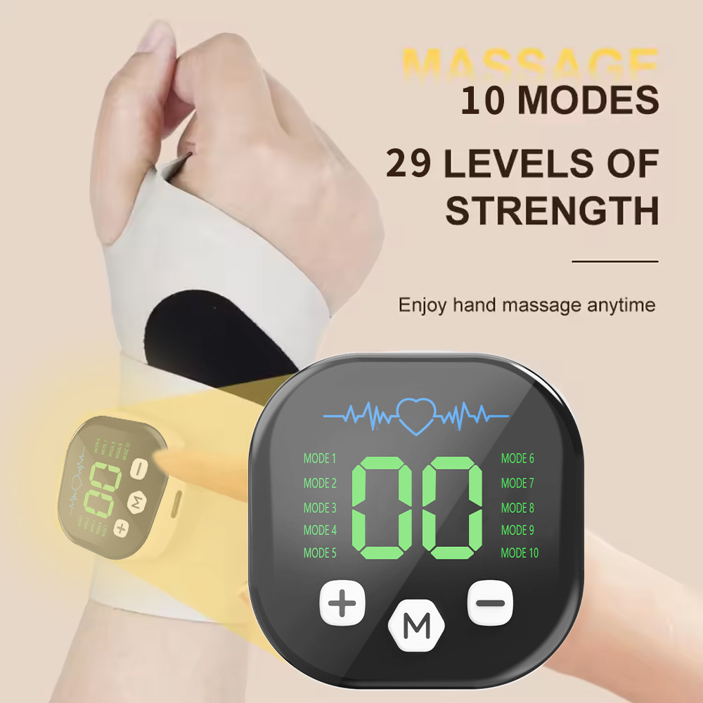 EMS 電気ハンドリストマッサージャー 10 モード振動マッ - Wrist Wrap Support のレビューと価格