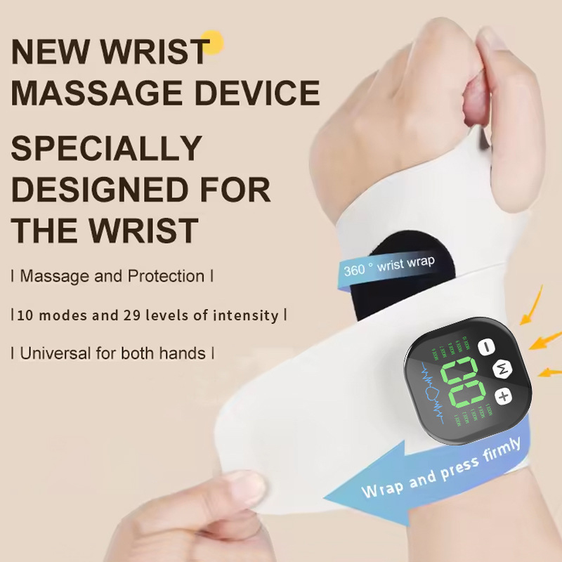 EMS 電気ハンドリストマッサージャー 10 モード振動マッ - Wrist Wrap Support のレビューと価格