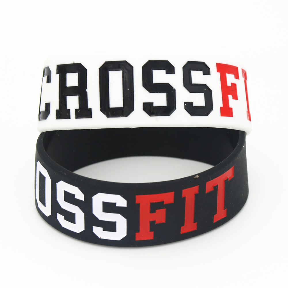 男性と女性のためのシリコンクロスブレスレット,新しいファッシ - Crossfit Training Gear のレビューと価格