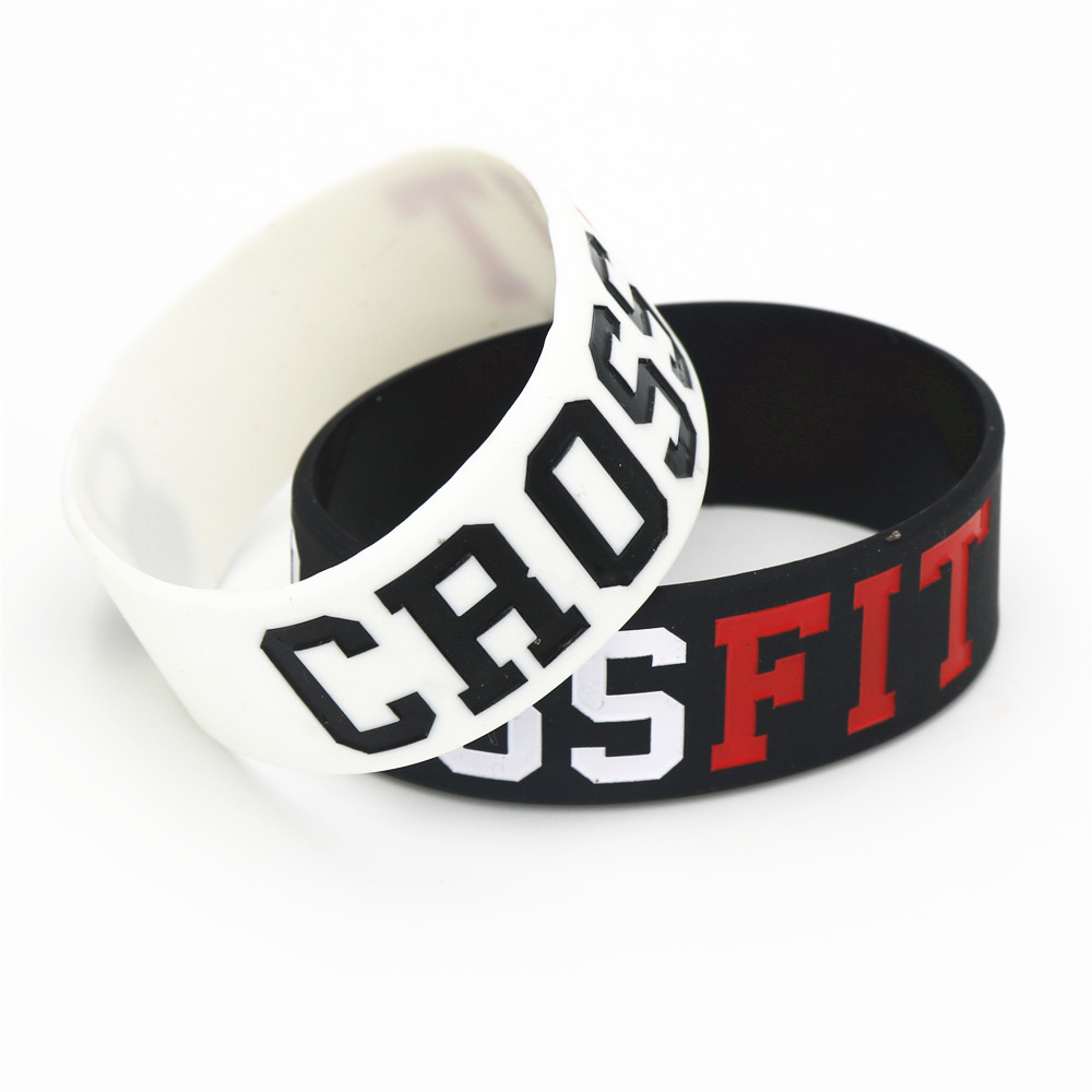 男性と女性のためのシリコンクロスブレスレット,新しいファッシ - Crossfit Training Gear のレビューと価格