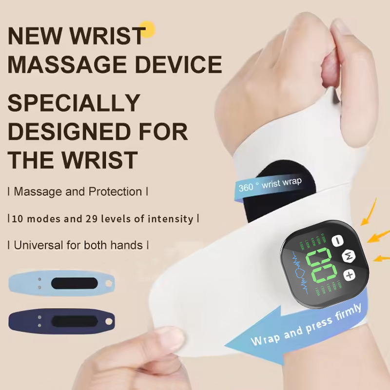 電動ハンドマッサージャー EMS マイクロカレント コードレ - Wrist Wrap Support のレビューと価格